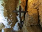 in dieser Nische in der Höhle betete jeweils San Francesco