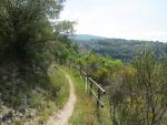 wir wandern auf einem schön angelegten Höhenweg...