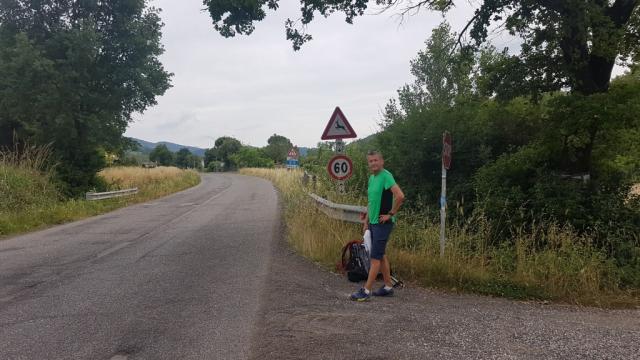 ...bis zur Hauptstrasse 313, wo wir von Daniela abgeholt und nach Selci gefahren werden