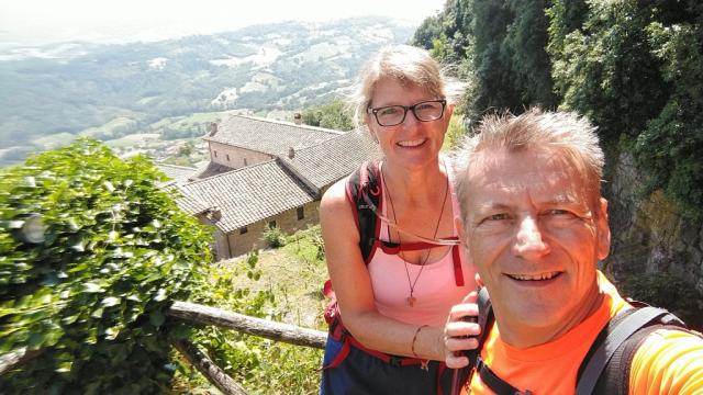 Erinnerungsfoto aufgenommen beim Sacro Speco