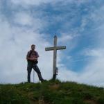 Franco beim Gipfelkreuz