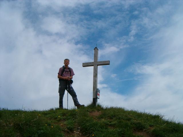 Franco beim Gipfelkreuz