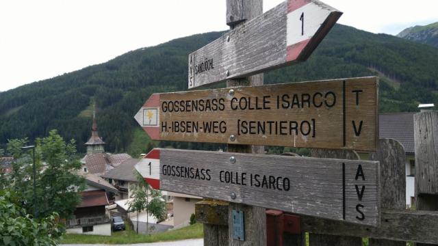 ...und erreichen Gossensass-Colle Isarco