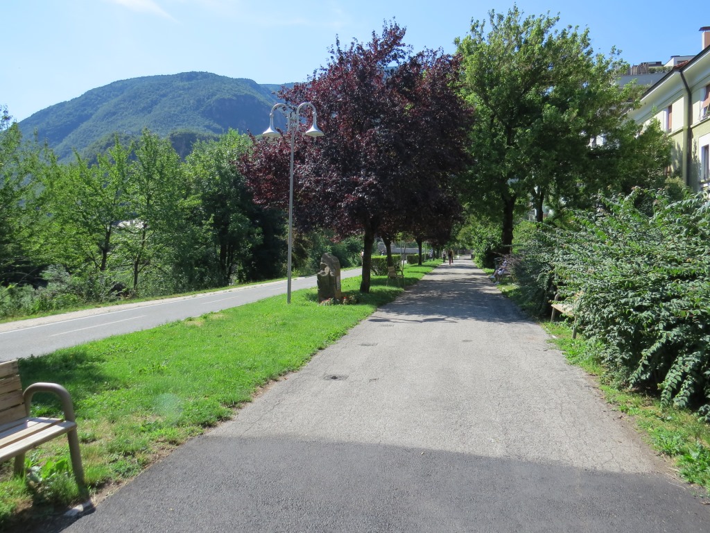 wir wandern durch schöne Parkanlagen