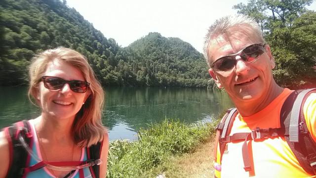 Erinnerungsfoto aufgenommen beim Lago di Levico