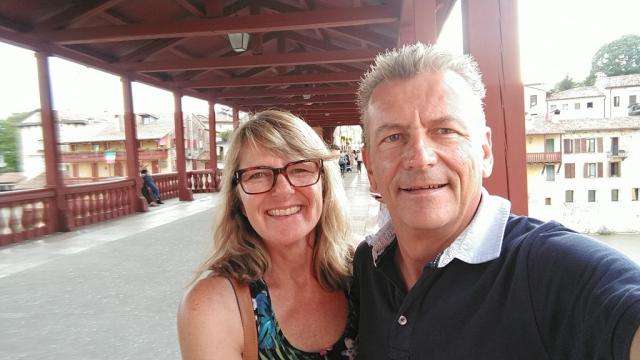 Erinnerungsfoto aufgenommen auf dem Ponte Vecchio