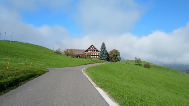 das Zugerland mit seinen verstreuten Bauernhöfe