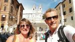 Erinnerungsfoto aufgenommen auf der Piazza di Spagna