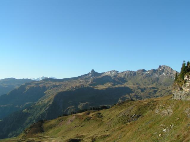 Blick vom Maschgenkamm Richtung Spitzmeilen