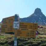 Wegweiser bei der Spitzmeilenhütte