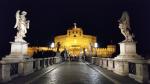 ein letzter Blick zum Castel Sant’Angelo und wir überqueren den Tiber über die Aeliusbrücke