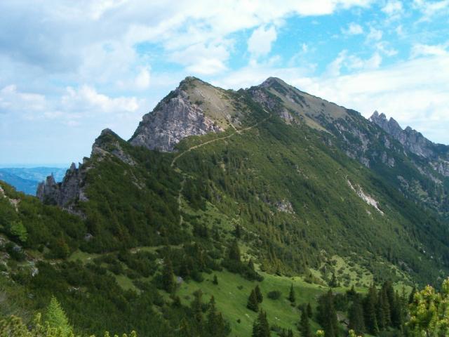 Blick nach vorne Richtung Gafleispitz, Garsellakopf, Drei Schwestern