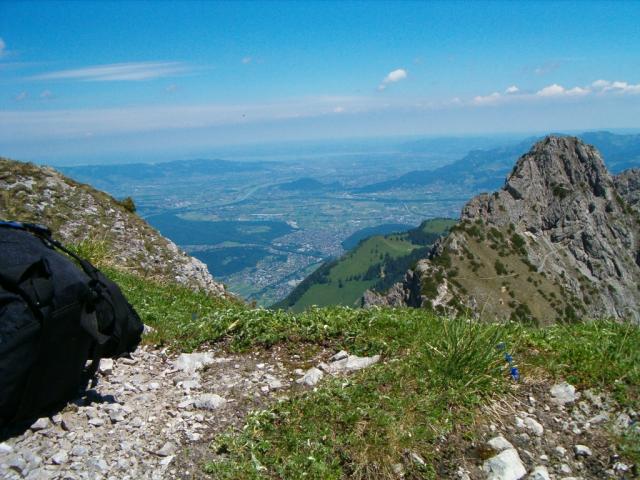 Blick ins Rheintal und Bodensee