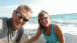 Erinnerungsfoto aufgenommen beim Strand von Bordighera