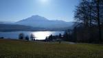 vor uns taucht Luzern mit dem Pilatus auf