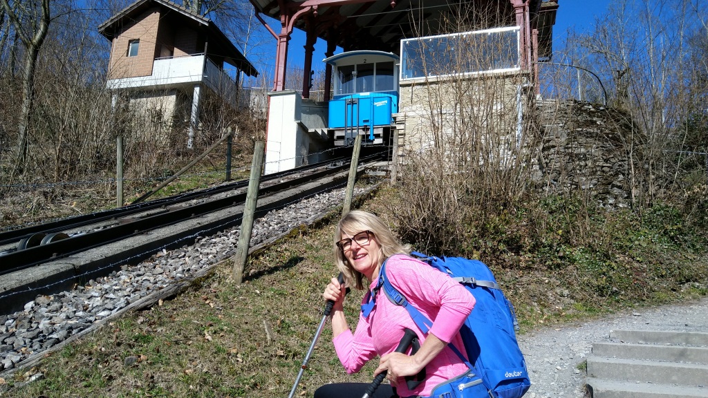 die Standseilbahn führt einem bequem von Kriens hinauf zum Hotel Sonnenberg