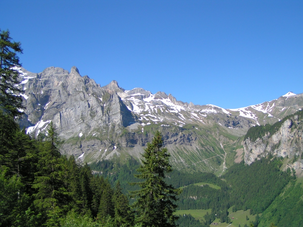 Engelberger Rotstock, Ruchstock und ganz rechts der Chaiserstuel