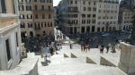 Blick von der Kirche Trinità dei Monti auf die Piazza di Spagna