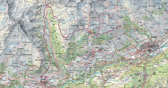 16 km - 920m Aufstieg - 240m Abstieg - max. Höhe 2238 m.ü.M. - min. Höhe 1464 m.ü.M. - 5 Std.