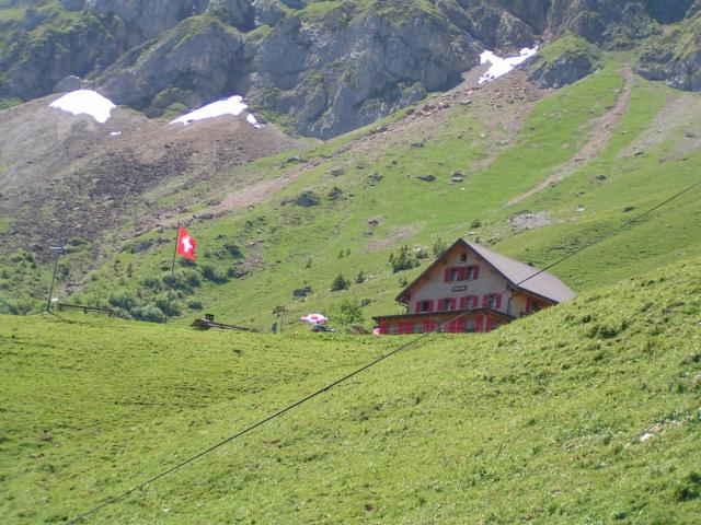 Musenalp von der Seilbahn aus gesehen