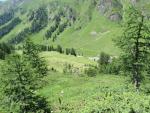 Blick ins Val Tasna und auf den Wanderweg den wir vorher durchschritten haben