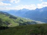 die Aussicht auf das Inntal ist gewaltig. Sent unser erstes Tagesziel ist auch gut erichtlich