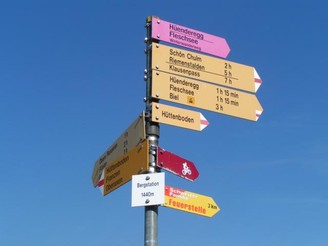 Wegweiser auf Eggberge 1446 m.ü.M.
