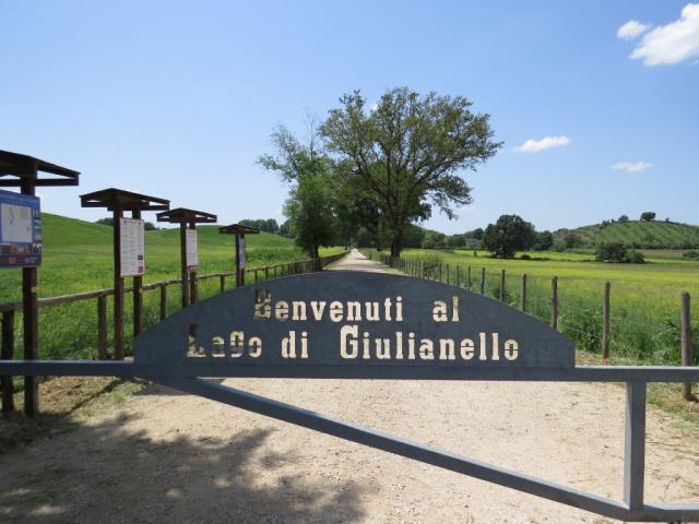 schade, wir haben den Ausgang des Naturpark Giulianello erreicht