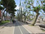 über eine schöne Strandpromenade laufen wir nun in das Zentrum von Gaeta hinein...