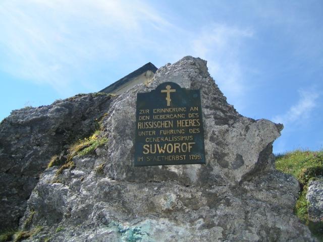 Gedenktafel an die Armee von General Suworof