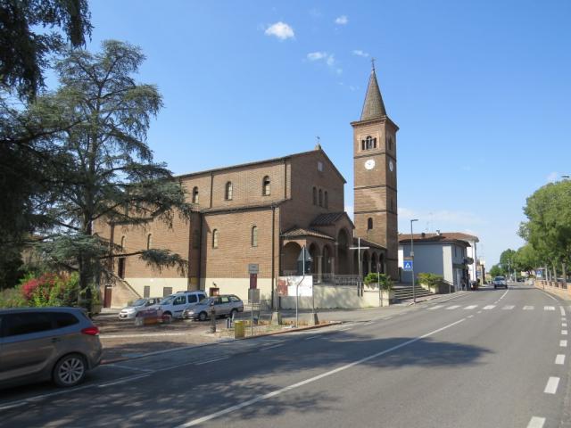 bei der Dorfkirche von Malalbergo startet unsere heutige Wanderung