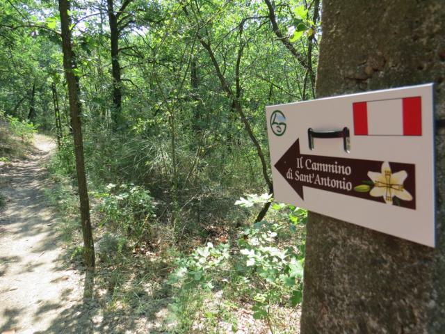 der Cammino di Sant' Antonio führt uns nun bis ans Ende des Cammino über den Apennin