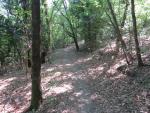 der Wanderweg führt uns unter der Gipfel des Monte del Casino, der höchste Punkt der heutigen Etappe