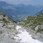 unten im Tal Sommer, hier oben noch Schnee