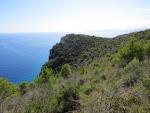 wir blicken zurück zur Klippe Monte Capo Noli