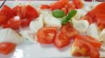 ...wo wir Tomaten-Mozzarella Salat...