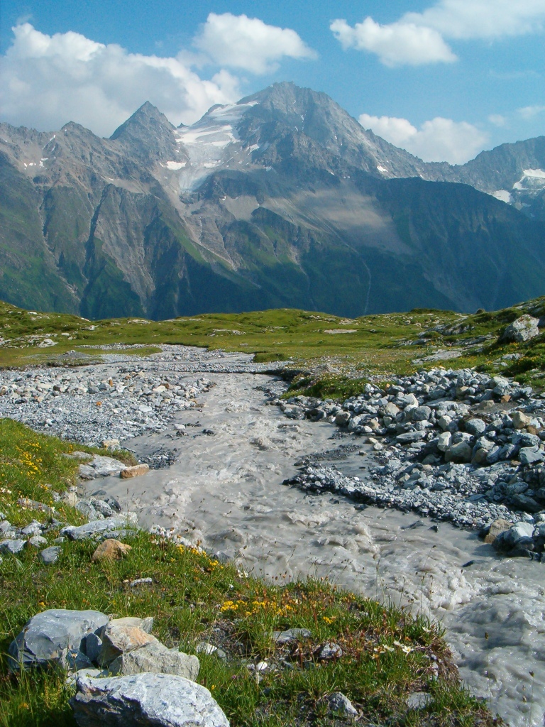 Schwemmebene in der Nähe der Windgällenhütte