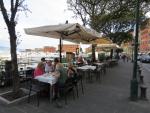 das direkt am Hafen gelegene Caffé del Porto lädt uns richtig ein, eine Pause einzulegen