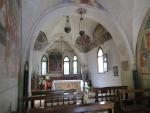 im innern der Kapelle bestaunen wir schöne Fresken die das Leben von Sant' Antonio darstellen