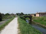 bei San Giorgio delle Pertiche überqueren wir den Fiume Tergola und wechseln zeitgleich die Kanalseite