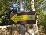 auf der heutigen Etappe werden wir gleichzeitig auf dem Camino di Sant' Antonio...