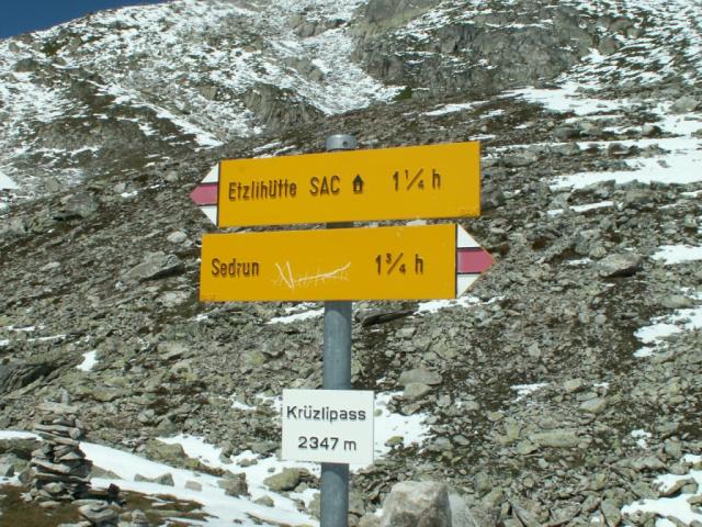 Chrüzlipass 2347 m.ü.M.