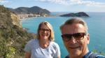 Erinnerungsfoto aufgenommen mit Blick auf Sestri Levante