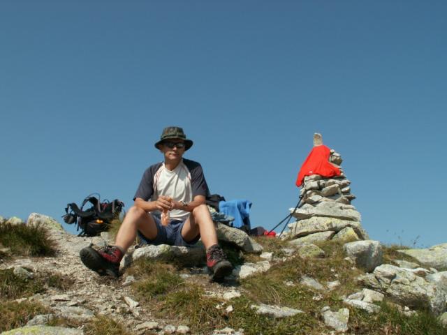 Pause bei der Pörtlilücke 2506 m.ü.M.