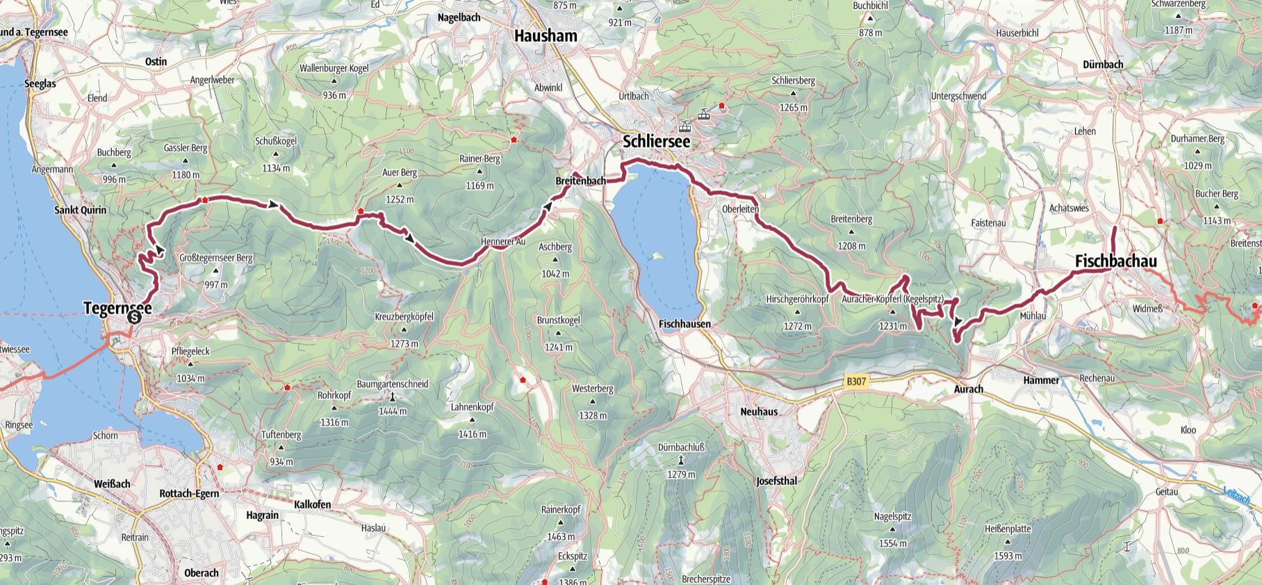 23 km - 920m Aufstieg - 894m Abstieg - max. Höhe 1287 m.ü.M. - min. Höhe 745 m.ü.M. - 6 1/4 Std.