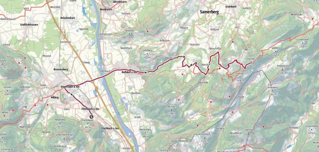 19 km - 1151m Aufstieg - 71m Abstieg - max. Höhe 1566 m.ü.M. - min. Höhe 456 m.ü.M. - 6 Std.