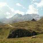 Vermigelhütte im Hintergrund Pizzo Giübin