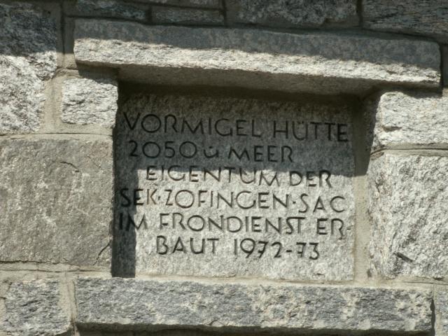 Infotafel bei der Vermigelhütte