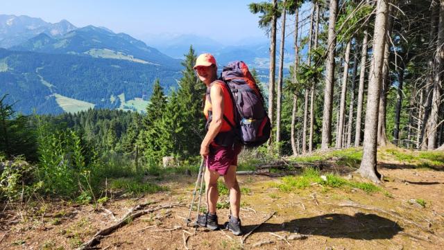 zwischendurch erhaschen wir einen Ausblick auf die Allgäuer Landschaft