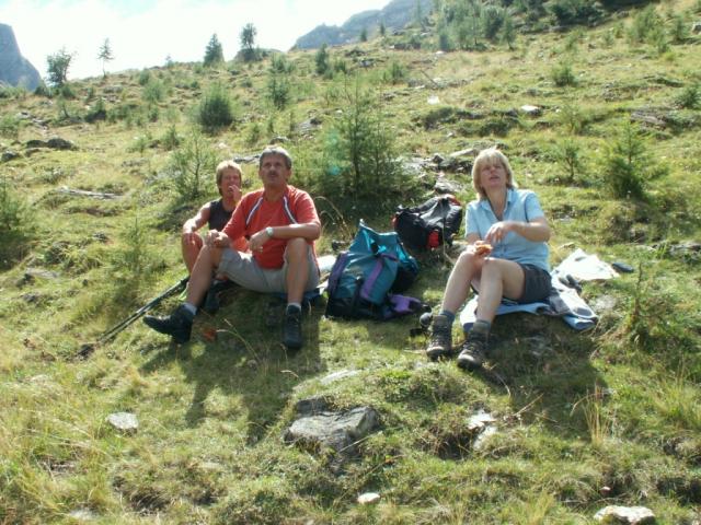 Mittagessen auf der Alpe Cristallina